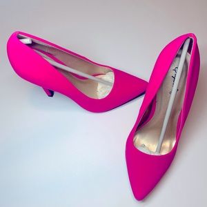Neon Pink Pumps